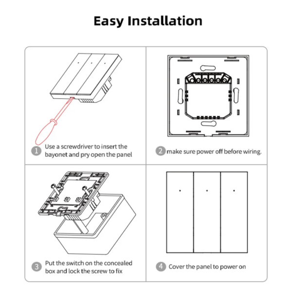 Smartomated 3 Gang Panel Smart Switch - Image 3