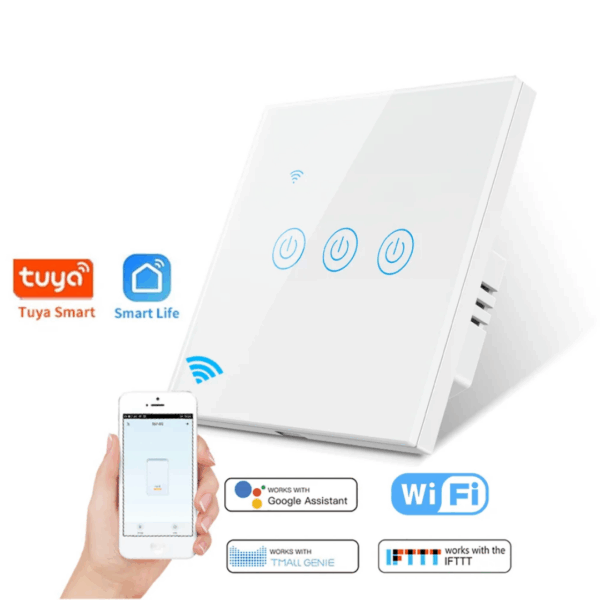 Smartomated 3 Gang Aqua Touch Smart Switch - Image 3