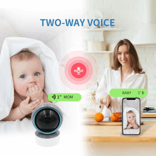 Smart Baby Monitor 360° Panoramic View Camera - Image 3