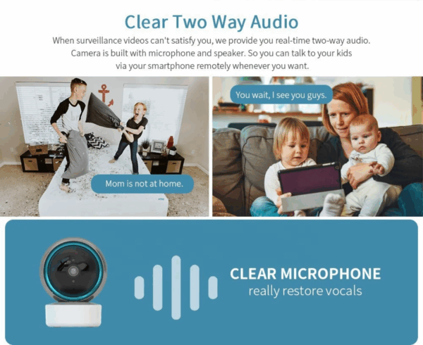 Smart Baby Monitor 360° Panoramic View Camera - Image 5